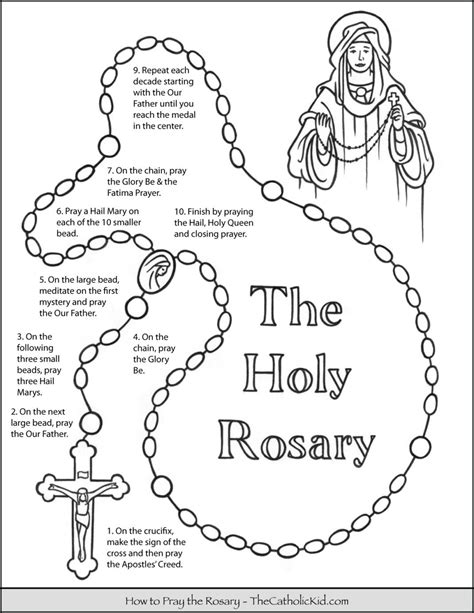 Printable Rosary Coloring Pages